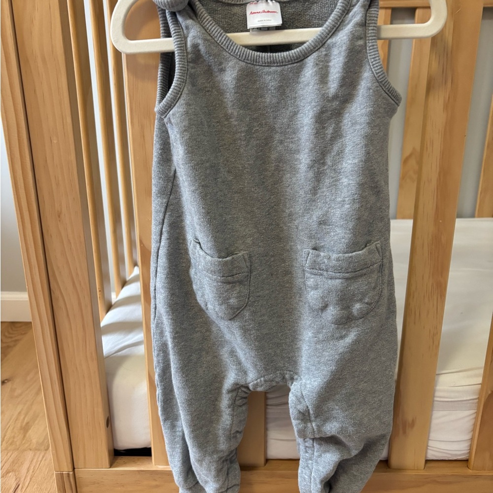 Hanna Anderson Baby French Terry Overalls 18-24 Months